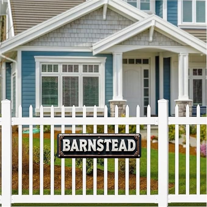 Vintage Barnstead Tin Signs 16 * 4 Inches - Rural-Inspired Wall Art for Patio Bedroom Backyard - Outdoor Signs Vintage Decor Beachy Decor