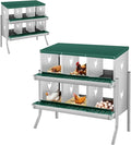 Metal Nesting Boxes for Chickens-6 Compartment Chicken Nesting Box for Laying Eggs, Wall Mountable Roll Away Laying Boxes for Hens and Chicken Coop