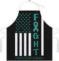 Bahamas Map Flag Apron,Waterproof Unisex Adult Aprons with Pockets Kitchen Baking Aprons