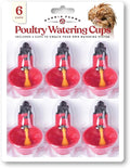 Harris Farms Chicken Water Cups, Gravity-Fed Poultry Drinkers for Up to 12 Chickens, Automatic Hydration for Hens, Easy-Install, Durable Farm Supply for Healthy Flocks and Clean Hydration, 6 Cups