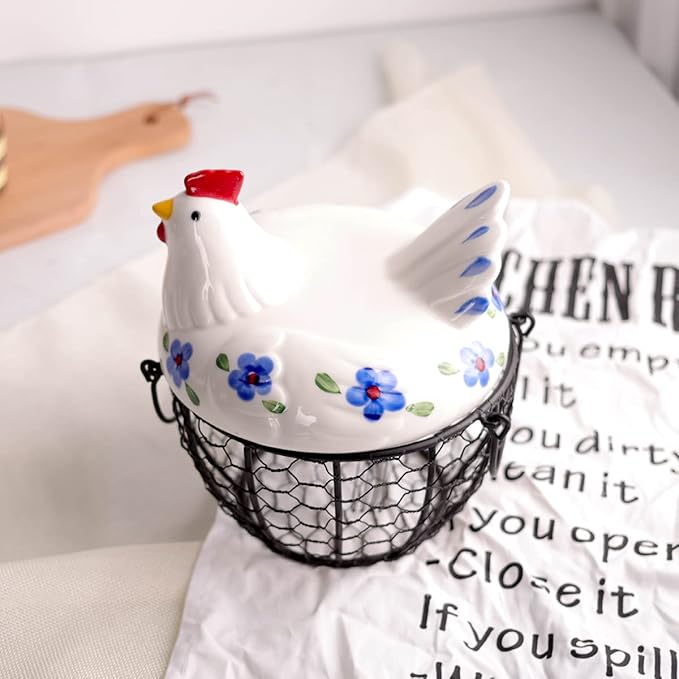Farmhouse Style Egg Storage Basket/Decorative Kitchen Storage Baskets