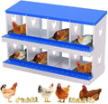 Chicken Nesting Box,8 Holes Galvanized Steel Metal Chicken Laying Box with Automatic Roll-Away Egg Collection System & Removable Tray,Wall Mount Nesting Boxes