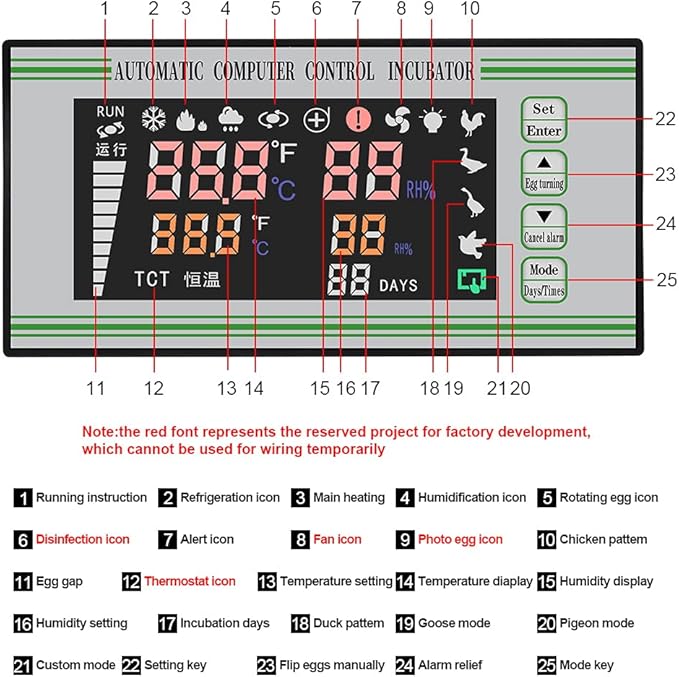 Fully Automatic XM-18S Incubator Controller Thermostat Temperature Humidity Controller for Egg Incubator