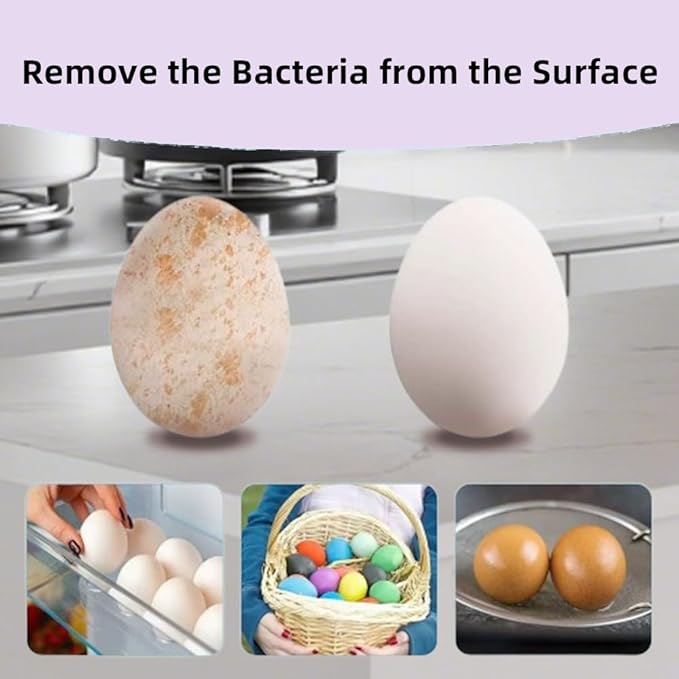 Layver Egg Brush Cleaner, Egg Cleaner Scrubber for Fresh Eggs, Silicone Egg Washer, Multipurpose Washing Egg Tool for Fruits and Vegetables (Purple)
