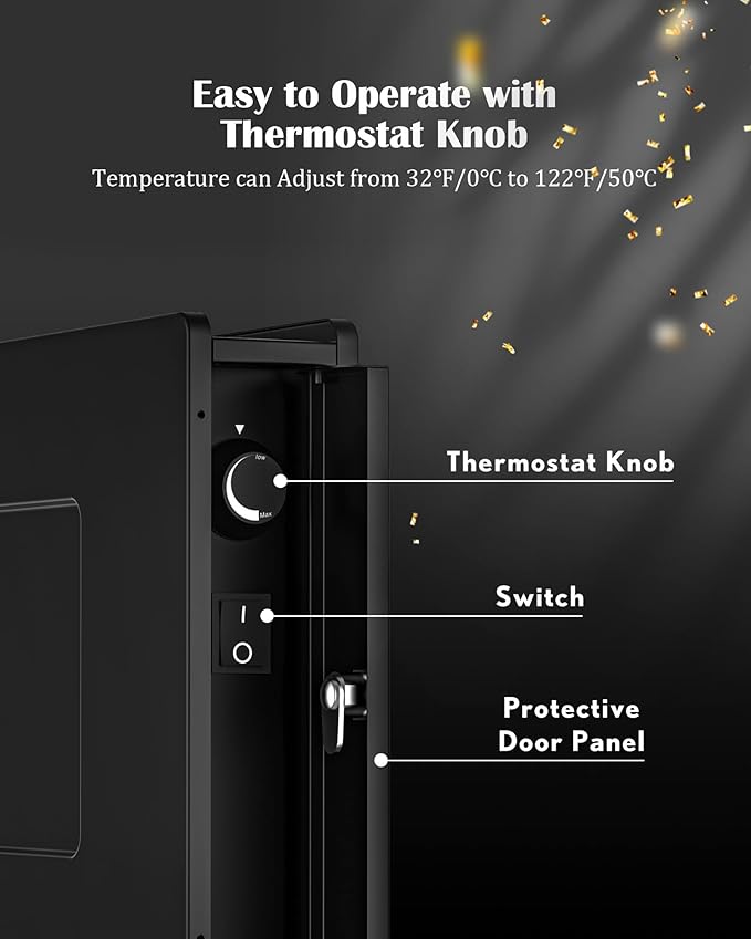 PETNF Dog House Heater, 32℉-122℉ Temp Control, Near-Silent No Fan & 30% Energy-Save ECO Mode, Overheat Protection & 6.6ft Chew-Resistant Cord, Outdoor Dog House/Chicken Coop, Puppies/Preg/Senior Dogs