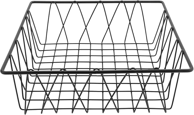 G.E.T. IR-912 12" Square Wire Basket, 4" Deep, Iron Powder Coated