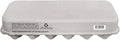 Blank 12-Egg Flat Top Paper Pulp Egg Carton with Nutrition Facts, Safe Handling Info, Optional UPC - 250 Pack