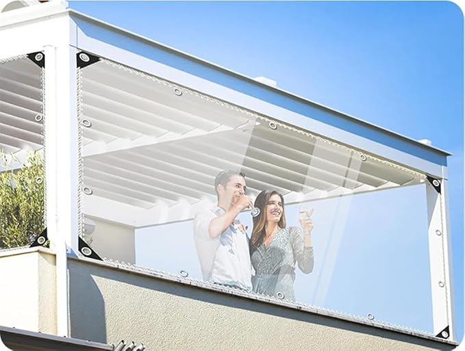 2 * 3-Meter Tear Resistant Transparent Waterproof Oilcloth,1 Piece of Windproof polyethylene Waterproof Cloth, Heavy-Duty Transparent Shell, Used to Cover Chicken coops, greenhouses, Garden Plants