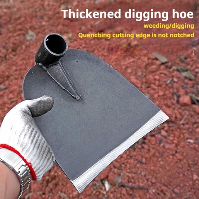 Garden Hoe,All-Steel Hardened Sharp Durable Garden Weeding Tools without Handle,Garden Edger Weeder Portable Household Vegetable Garden Shovel for Backyard Loosening Farm Planting Weeding (105)