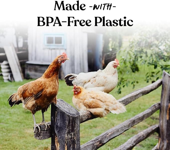 Harris Farms Chicken Water Cups, Gravity-Fed Poultry Drinkers for Up to 12 Chickens, Automatic Hydration for Hens, Easy-Install, Durable Farm Supply for Healthy Flocks and Clean Hydration, 6 Cups