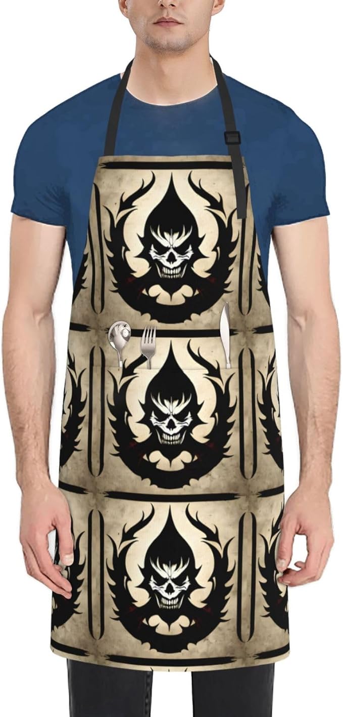 Multidimensional Space Heavy Duty Waterproof Apron with Pockets for AdultsResistant Grilling, Gardening, Painting