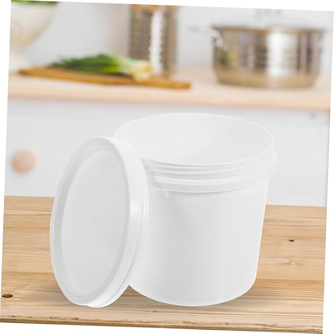VOSAREA 4Pcs Food Grade Water Bucket with Lid Portable Utility Container for Home Factory Farm Use and Leak Design