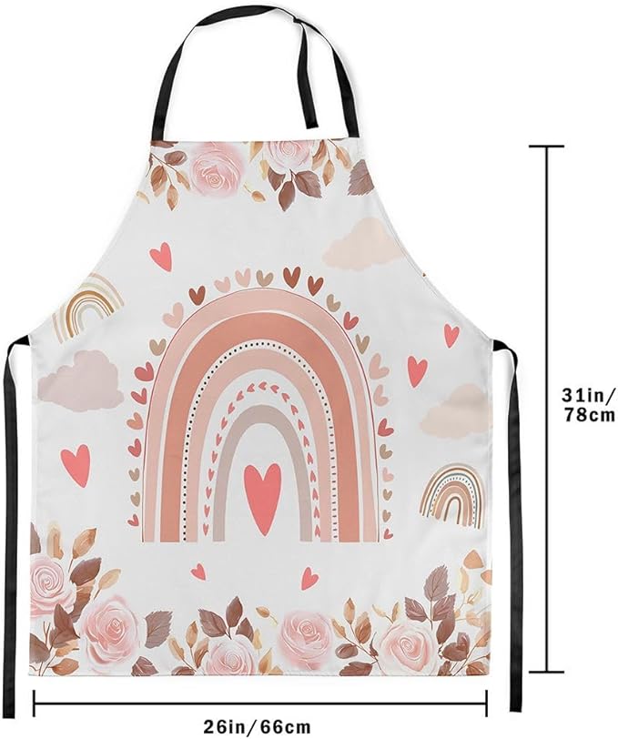 jejeloiu Cartoon Cats Apron for Women Men 26"x31"