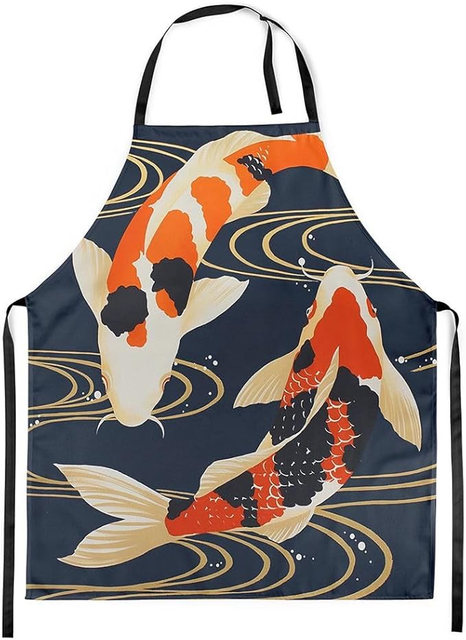 jejeloiu Cartoon Cats Apron for Women Men 26"x31"