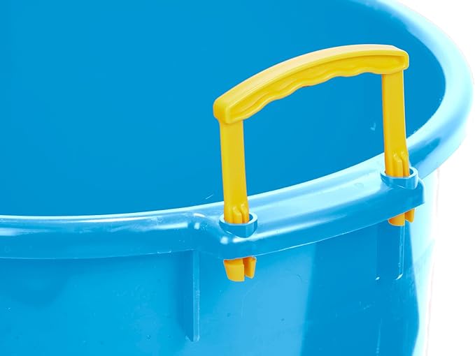 Little Giant® Plastic Muck Tub | Durable & Versatile Utility Bucket with Handles | Muck Bucket | Durable Handles | 70 Quart | Berry Blue