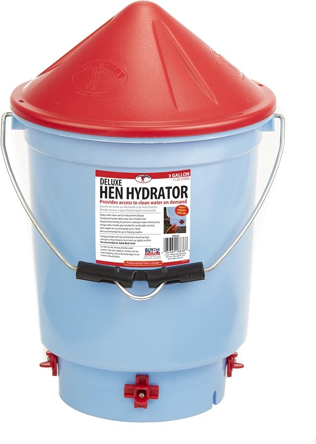 Little Giant® Deluxe Hen Hydrator | Chicken Waterer | Poultry Water Dispenser | Made in USA | 3 Gallon