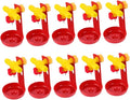 10Pcs Poultry Nipples Water Dispenser for Chickens Ducks and Geese Unique Design with Ball Drinker Automatic Hydration System for Livestock Bright Color for Easy