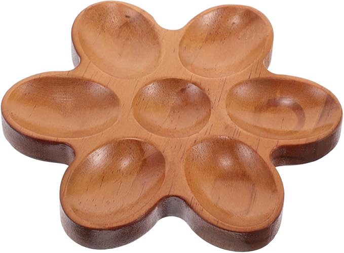 Unomor Rustic Wooden Egg Holder Tray Egg Storage Container for Fridge Home Kitchen Decor