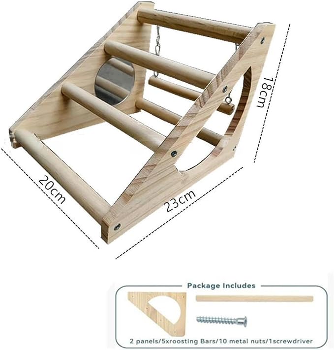 Chick Perch Chick Stand for Coop and Brooder Gym Fun Toy Wooden Chicken Roosting Bar for Bird Parrots