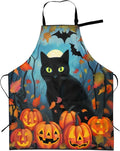 Shark Jumping Home Aprons 2 Pockets 33"×28" for Men Women, Ocean Sea Waterproof Kitchen Cooking Bib