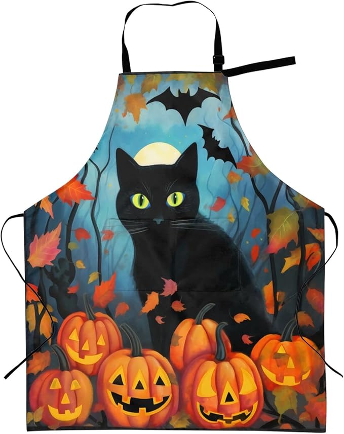 Shark Jumping Home Aprons 2 Pockets 33"×28" for Men Women, Ocean Sea Waterproof Kitchen Cooking Bib