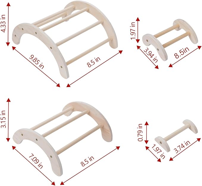 Chicken Roosting Bar Set: 4 Stackable Wooden Perches for Backyard