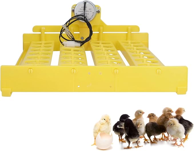Automatic Egg Turner, 32 Eggs Plastic Tray Turning Hatcher for Chicken Goose, Egg Turner for Incubator(110V)