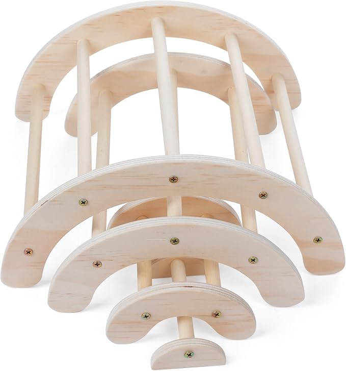 Chicken Roosting Bar Set: 4 Stackable Wooden Perches for Backyard