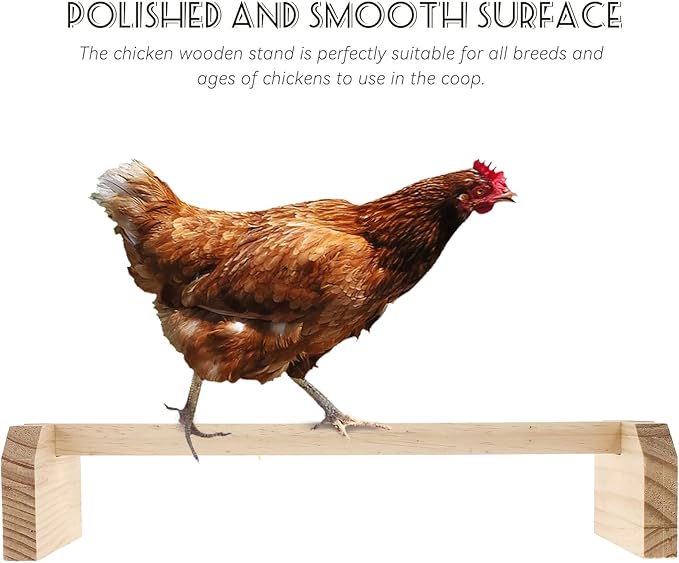 Popetpop Chicken Perch - Wooden Roosting Bar for Coop and Brooder Bird Perch for Large Bird Baby Chicks Pollos Gallinas Polluelos Parrots Wooden Parrot Stand Versatile Plaything Birds