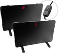 Farm Innovators 2 Pack 2-in-1 Radiant 200-Watt Chicken Coop Panel Heater Converts to 50W Brooder Heater, Freestanding, Wall-Mounted, or Horizontal Use