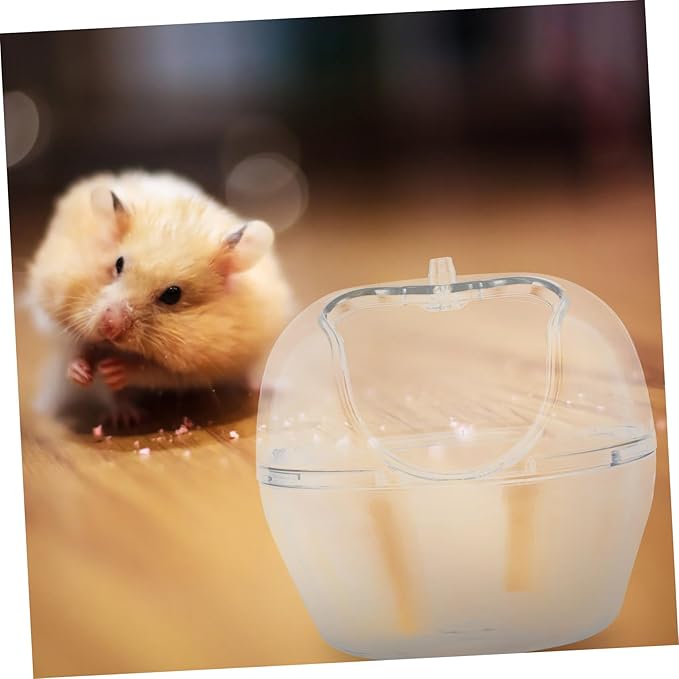 1pc Hamster Bathroom Transparent Sand Bath Box for Pets Lightweight Play Rest Container for Hamsters Guinea Pigs More Breathable Design for Safe Bathing