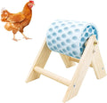 Chicken Coop Accessories, Beak Grinding Calcium Stone with Wooden Stand, Chicken Enrichment Toys, Toys for Hens, Ducks, Geese, Turkeys, Poultry