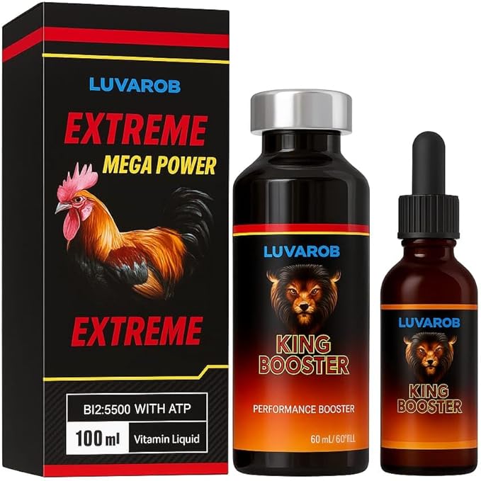 Liquid Nutritional Supplement Pack for Birds - Extreme + King - Vitamin B12/B15 + Ginseng/ATP + Caffeine 2 Bottles