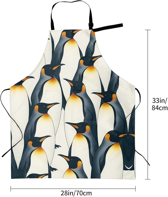 Serene Swan In Stream Adjustable Waterproof Apron Work Cooking Apron With Pockets For Men Women