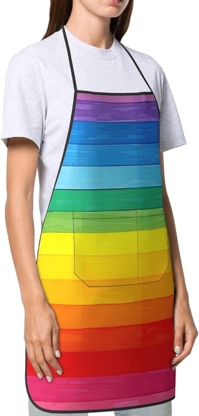 Cute Colorful Dog Paw Printed Unisex Bib Aprons BBQ Cooking Kitchen Aprons for Women Men Chef
