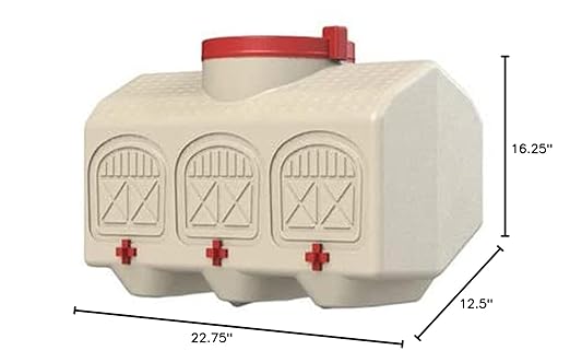 OverEZ Automatic Chicken Waterer with No Spill System, Outside and Inside Poultry Drinker, Large 12 Gallon High Capacity Drinking Bottle Dispenser for Hens