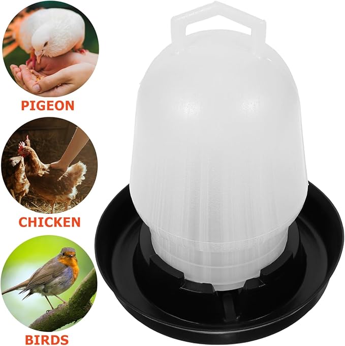 BESPORTBLE Plastic Poultry Drinker, 0.5L Poultry Waterer Automatic Chicken Water Feeder Water Container Jar for Duck Baby Chicks Rabbit Turkeys Outdoor Farm