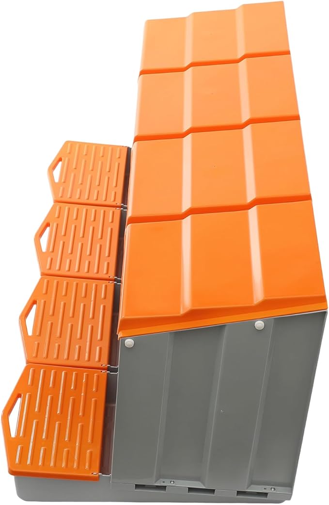 Chicken Nesting Box, 4 Compartments PP Nesting Box, Wall Mountable Nesting Boxes with Inclined Top, Drain Holes & Resting Platform for Chicken and Poultry to Collect Eggs