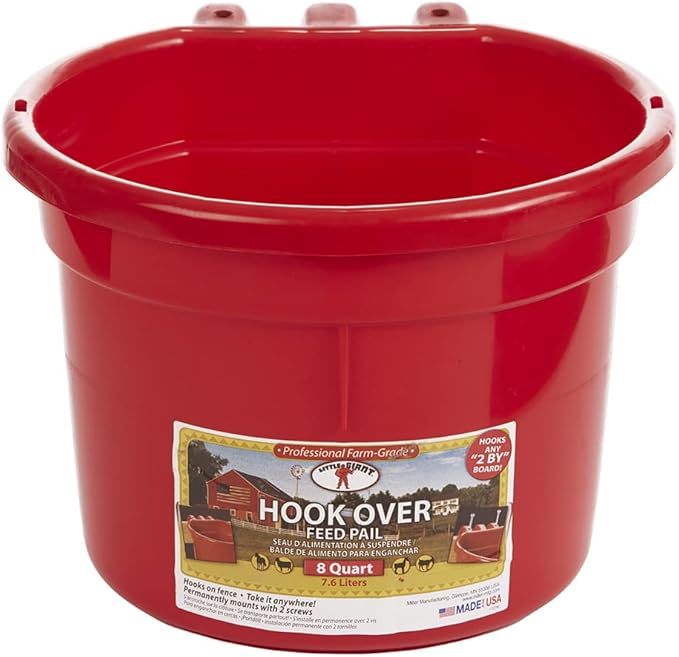 8 Quart Hook Over Feed Pail