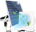 Solar Exhaust Fan, 25W Waterproof Solar Panel 8 Inch Ventilation Vent Fan for Greenhouse,Chicken Coop,Shed, Garage, Attic, Barn, Workshop Outside,14.8ft Cable
