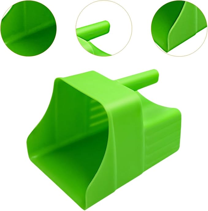 Enclosed Feed Scoop Heavy Duty Grain Scooper Stackable Feed Scoop for Homesteaders, Livestock, Horse