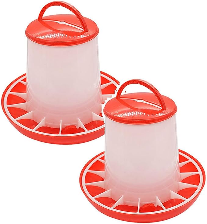 Chick Feeder and Waterer Set, 1L Baby Chicken Waterer Feeder, Baby Chicken Starter Kit, Hanging Poultry Drinker Quail Feeder, Small Coop Water Dispenser for Chickens, Turkeys, Ducks (3 PCS)