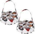 Mini Egg Basket Set of 2 with 7 Pockets, Canvas Egg Carrier for Chickens, Ducks, and Geese, Farmhouse Storage Solution