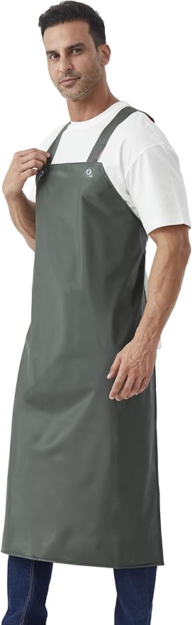 Nanxson Adjustable Heavy Duty PVC Waterproof Apron,Work Apron for Butcher,Dishwashing,Cleaning Fish Pet Grooming Factory