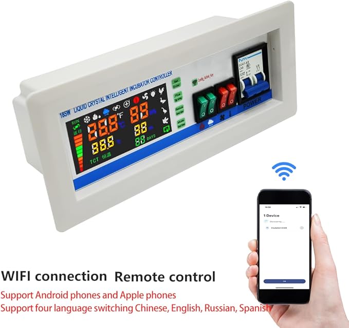 XM-18SW New Version Intelligent Incubator Controller WiFi Remote Intelligent Temperature and Humidity App System Egg Incubator