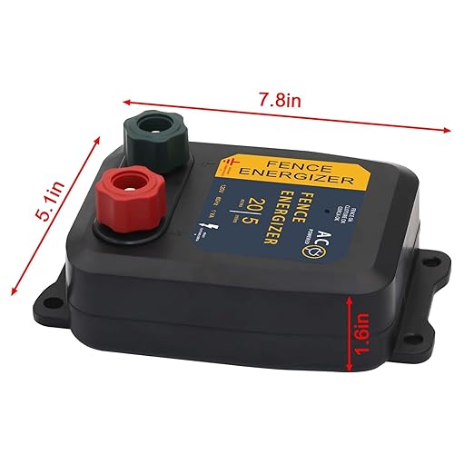 Electric Fence Energizer,PE5 Electric Fence Charger for Livestock Containing Pets and Animal Control-5 Miles/ 20 Acres AC Powered 120 Volt (with Aluminum Wire) 0.20 Joule
