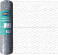 20GA Galvanized Hexagonal Poultry Netting Chicken Wire 24 inches x 150 feet x 1 inch Mesh