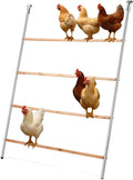 VINGLI Chicken Roosting Bars for Coop, Chicken Perches, Chicken Ladder Toys for Backyard Farms (41.3" L x 56.7" H)