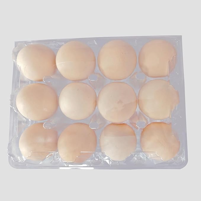 100 packs Egg Cartons Cheap Bulk, 3 * 4 extra large Clear plastic egg cartons for Family, Farm, Markets, Display