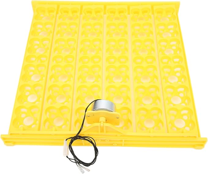 Incubator Egg Tray, Automatic Egg Turning Tray Mini Incubator Hatcher Automatic Egg Turning Tray Tool Egg Turner with Motor for Chicken Duck Quail Egg[12V]